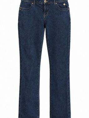 Y2K Apple Bottoms Dark Wash Gold Embroidered Bootcut Jeans 13/14 99% Cotton